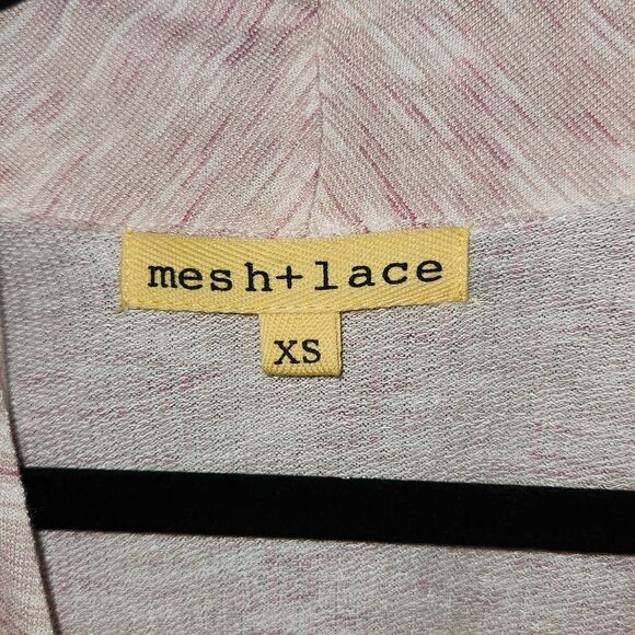 Mesh + Lace Women XS Pink Wrap Top Shirt Yoga Rayon Polyester - Picture 3 of 7